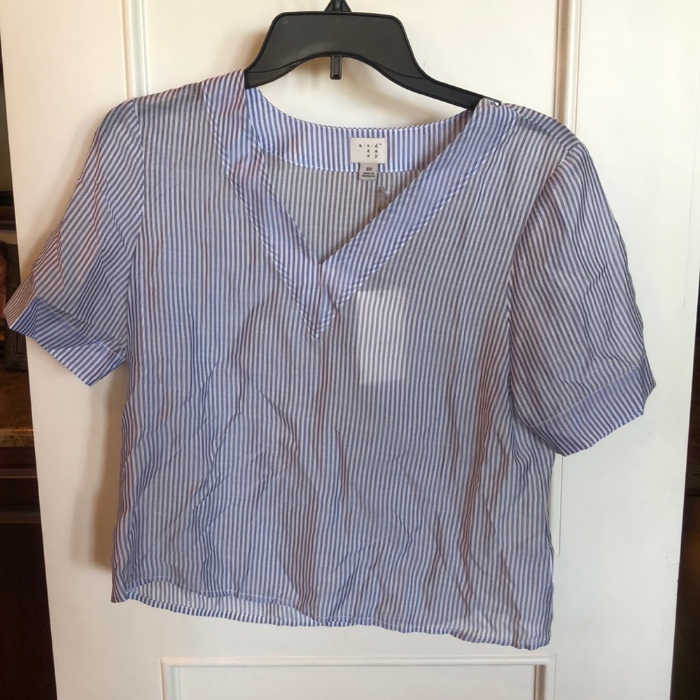Blue and White Stripped Blouse